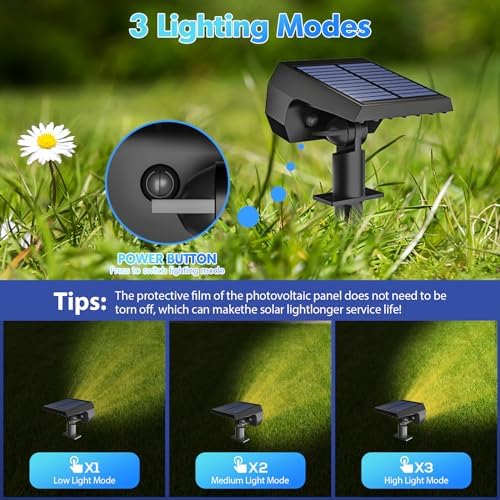 NYMPHY Solar Lights Outdoor Waterproof - 6 Pack (Warm White) - Image 4