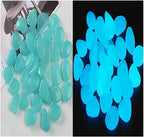 Luminous Stones, Glowing Stone Blue Pebbles Glowing in The Dark, 600 PCS Glowing Rocks Driven by Light and Solar Energy, Decorative Rock for Fish Tank Garden Lawn - Image 4