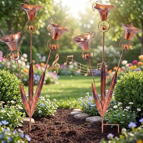 24 in Calla Lily Copper Flamed Garden Stake by Unknown