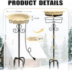 Heated Bird Baths for Outdoors, 100W Heated Birdbath Outside Winter, Yellow - Image 6