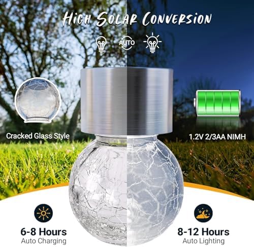 GIGALUMI Solar Lights Outdoor Garden Decor Hanging Lantern for Outside 12Pc - Image 3