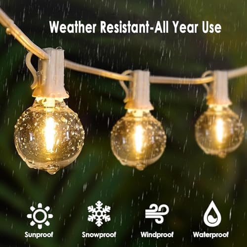 G40 Outdoor String Lights 150FT with 150+6 Bulbs,Remote & Dimmer Included - Image 7