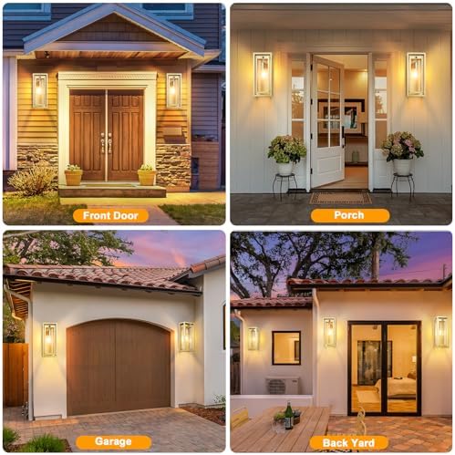 15" Motion Sensor Outdoor Wall Lights, Outdoor Sconces, 2 Pack - Image 6