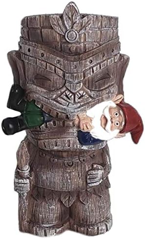 Funny Guy Mugs Garden Gnome Statue - Tiki and A Gnome - Indoor/Outdoor Garden Gnome Sculpture for Patio, Yard or Lawn by FunnyGuyMugs