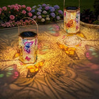 2Pack Solar Outdoor Lanterns Waterproof Butterfly Gifts for Women, 3D Colorful Solar Garden Yard Lanterns, Gardening Gifts for Women, Mothers' Day GIFS Mom, Birthday Gifts by Homeimpro