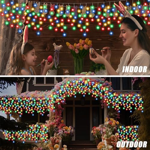 Retisee 65ft Colorful Solar Icicle Christmas Light for Outdoor Decoration - Image 4