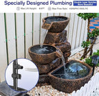 POPOSOAP Solar Water Fountain Pump, 30W Solar Pond Pump 160GPH Adjustable Flow, Dry-Run Protection, 16.5Ft Cord /6.6Ft Tubing for Pond/Waterfall/Garden/Hydroponics-P130H - Image 5