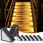 JOFIOS Solar Step Lights - 8 Pack Waterproof IP67, Outdoor Deck & Staircase Lights (Warm Brown) by JOFIOS