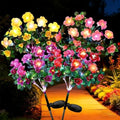 Memorial Garden Bloom Lights – Featuring Ultra-Realistic Artificial Petals, Solar-Powered & Weatherproof, Solar Azalea Flower Decor Stake Lights Outdoor for Cemetery Gravesite Yard Patio (All) by Unknown
