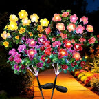 Memorial Garden Bloom Lights – Featuring Ultra-Realistic Artificial Petals, Solar-Powered & Weatherproof, Solar Azalea Flower Decor Stake Lights Outdoor for Cemetery Gravesite Yard Patio (All) by Unknown