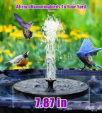 SZMP Solar Fountain 4W Bird Bath Fountains Upgraded 60 LED Lights, Built-in 4000 mAh Battery with 7 Nozzles & 4 Fixers, Solar Water Fountain for Garden, Bird Bath, Pool, Pond, Outdoor - Image 5