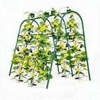 4FT x 4FT Garden Trellis Arch for Climbing Plants, Cucumber & Melon Trellis for Raised Beds, u-Shape Plant Support with Plastic Connectors for Vegetables, Peas, Tomatoes,﻿ Cucumber by EcoSummer