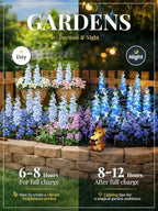 GIGALUMI 3 Pack Solar Delphinium Flowers Outdoor, 2 Modes, Blue - Image 4