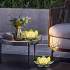 AIINY Garden Solar Light Outdoor(2Pack),Crackle Globe Glass Lotus Decoration, Waterproof Metal LED Flower Lights for Patio,Lawn,Walkway,Tabletop,Ground - Image 5