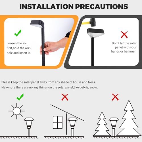 8 Pack Solar Pathway Lights Outdoor, Bright LED Solar Landscape Lights - Image 6