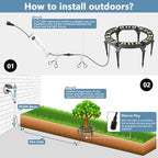 Gardencoin Outdoor Ring Tree Lights, 72W LED Landscape Uplighting for Trees, 3000K Warm White, Low Voltage IP65 Waterproof, 15.35" Inner Diameter, DC24V Driver Included, 10080 Lumens, Set of 6 - Image 6