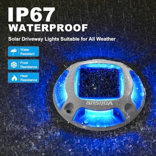 VOLISUN Solar Driveway Marker Lights Dock Marine Led Deck Outdoor 16 Pack - Image 4