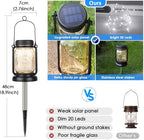 Mlambert 4 Pack Solar Mason Jar Hanging Lantern with Stakes, Cool White - Image 4