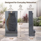 28H Modern Indoor/Outdoor Water Fountain with Soothing LED Light - Image 3