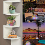 Solar Outdoor Table Lamp, Solar Powered Mosaic Glass Ball Garden Lights Waterproof Color Changing Mood Night Lights (N) - Image 3