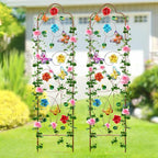 2 Pack Metal Garden Trellis Arched Fence Trellises for Climbing Plants Outdoor, Roses, Vines, Flowers, and Vegetables Support, 60'' H x 12'' W, Butterfly - Image 6