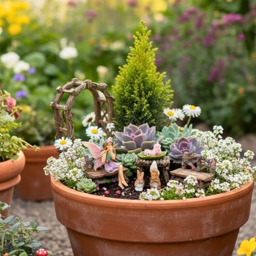 PRETMANNS Fairies for Fairy Garden Accessories Kit, 14 Piece Fairy Set - Image 3