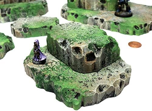 Mossy Stone Stacking Modular Hills Set - - Handmade Terrain for Tabletop War Games and TTRPGs - Image 6