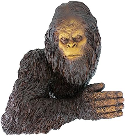 Design Toscano DB583078 Bigfoot The Bashful Yeti Indoor/Outdoor Garden Tree Sculpture, 15 Inches Wide, 12 Inches Deep, 15 Inches High, Handcast Polyresin, Full Color Finish by DesignToscano