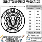Personalized Lion Metal Sign，Customized Lion Decorative Wall Art ，Home Decor Wall，Animal Metal Wall Art, Wild Animal Decor Gift for Lion Lovers - Image 4