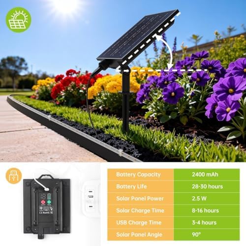 Landscape Edging with Solar String Light, 33FT, 2in Depth, Timer - Image 4