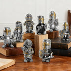 8PCS Knight Garden Gnomes Decorations Statue Medieval Guard Resin Figurines - Image 5