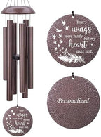 Memorial Wind Chimes Personalized Feather Wing Wind Chimes by ExtrabilyOfficial