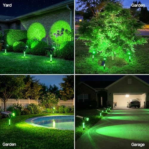 Halloween Solar Spot Lights Outdoor Waterproof Decor, Green 4 Pack - Image 7