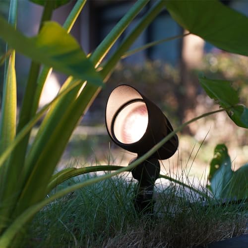 GOODSMANN Low Voltage Landscape Flood Lights 5W LED 1PK Outdoor Spotlight 2700K Warm White Replaceable LED Bulb Outside Hardwired Lighting with Metal Stake Cable Connector Replaceable - Image 6