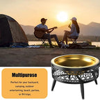 LXLZYXSF Outside Fire Pit Bowl with Table Top, Living Room Coffee Table, Wood Burning Fire Basin for Camping, BBQ, Travel, Bonfire Party, Picnic (Color : ligjt Grey, Size : 52.5cm/20.6inch Wide) - Image 7