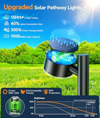 ELECLINK 8 Pack Solar Pathway Lights Outdoor, Adjustable Solar Powered Garden Lights with Bigger LED Lens, Auto On/Off Outdoor Waterproof Solar Lights for Yard Patio Lawn Sidewalk Walkway Driveway - Image 4