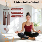 Indoor/Outdoor Memorial Wind Chime — A Heartfelt Gift for Retirement, Friendship, New Home, Thanks & Remembrance | Tunable Low-Pitch Tubes, 37.4 Inches | Ideal for Balcony, Garden, or Patio - Image 4
