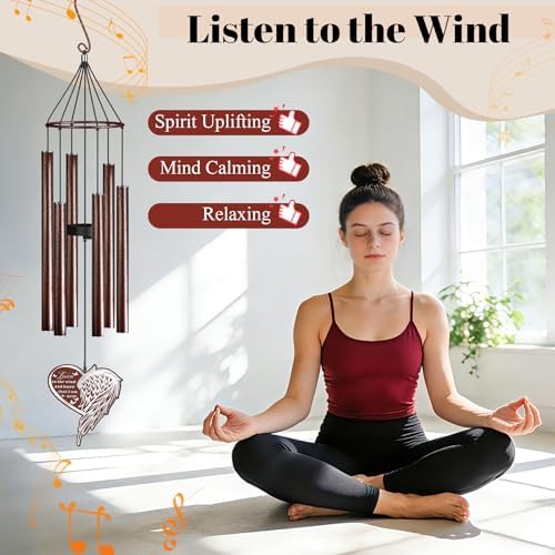 Indoor/Outdoor Memorial Wind Chime — A Heartfelt Gift for Retirement, Friendship, New Home, Thanks & Remembrance | Tunable Low-Pitch Tubes, 37.4 Inches | Ideal for Balcony, Garden, or Patio - Image 4