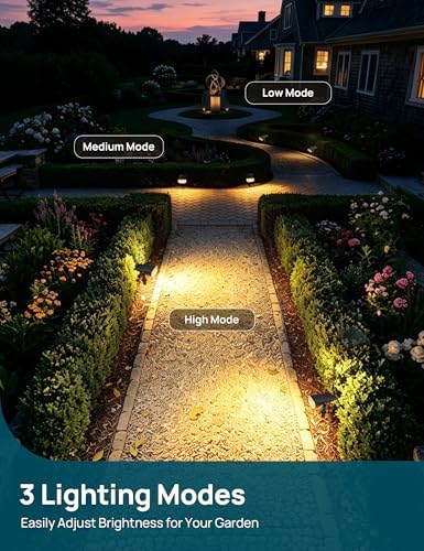 Linkind Solar Lights Outdoor Waterproof LED Spotlights Warm White 6 Pack - Image 2