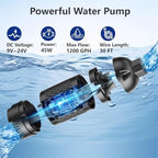 Antfraer Floating Pond Fountain with RGB LED Lights, 1200GPH Pond Fountain for Large Ponds, Remote Control Pond Aerator with 3 Spray Patterns for Water Gardens, Fish Pool & Lakes, 18 Inch Float - Image 6