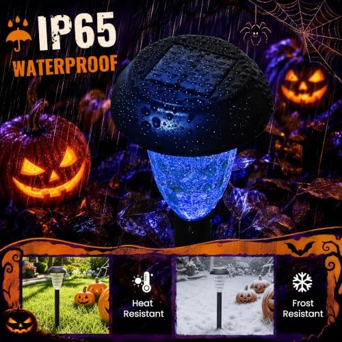 TISEJOY Solar Lights Outdoor Waterproof for Pathway, 12 Pack Color Changing - Image 6