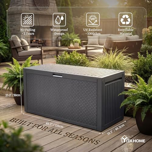 YITAHOME 95 Gallon Outdoor Storage Deck Box - Image 4