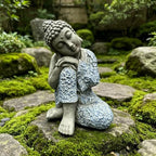 16.34" Serene Sleeping Buddha Statue, Meditating Buddha Sculpture Figurine - Image 3