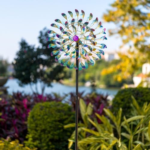 DREAMSOUL 360° Large Wind Spinner Outdoor Metal 6 Blades Windmill for Yard, 80 Inch Kinetic Wind Spinner for Patio Lawn Decor - Image 5