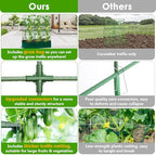 ROADPLUM Cucumber Trellis for Climbing Plants with Grow Bag, 61" Tall Metal U-Frame Garden Trellis for Raised Bed with Garden Netting and Plant Clip Plant Ties for Vegetables, Squash, Pea, Grape - Image 2