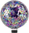 Alpine Corporation 10" Diameter Indoor/Outdoor Glass Mosaic Gazing Globe Yard Decoration, Purple Pearlized Petals Design by Unknown