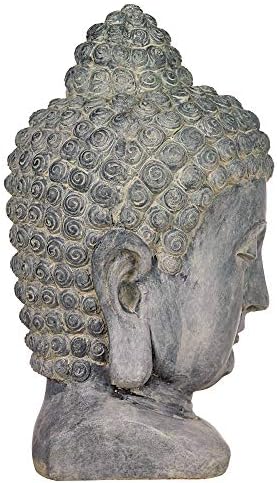 John Timberland Meditating Buddha Head 18 1/2" High Outdoor Statue - Image 6