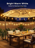 Brightown 100FT Solar String Lights Outdoor, 31+2 Shatterproof LED Lights - Image 2