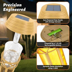 Solar Torch Lights, Flickering Flame Bamboo Outdoor Lights, 2‑Pack - Image 4