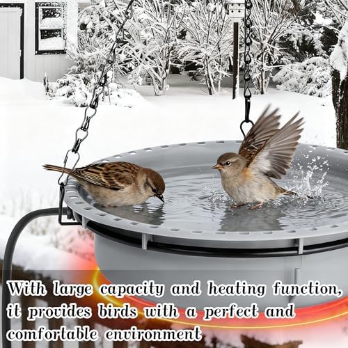 Adnee 1 Set 100W Thermostatical Hanging Heated Birdbath for Winter Outdoor - Image 5